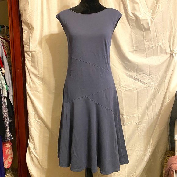 Midi Slate Blue Dress - Picture 1 of 2